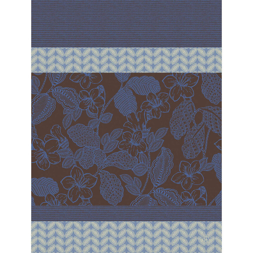 Torchon Sulawesi Terre Indigo 60x80 100% coton, longues fibres, , hi-res image number 1