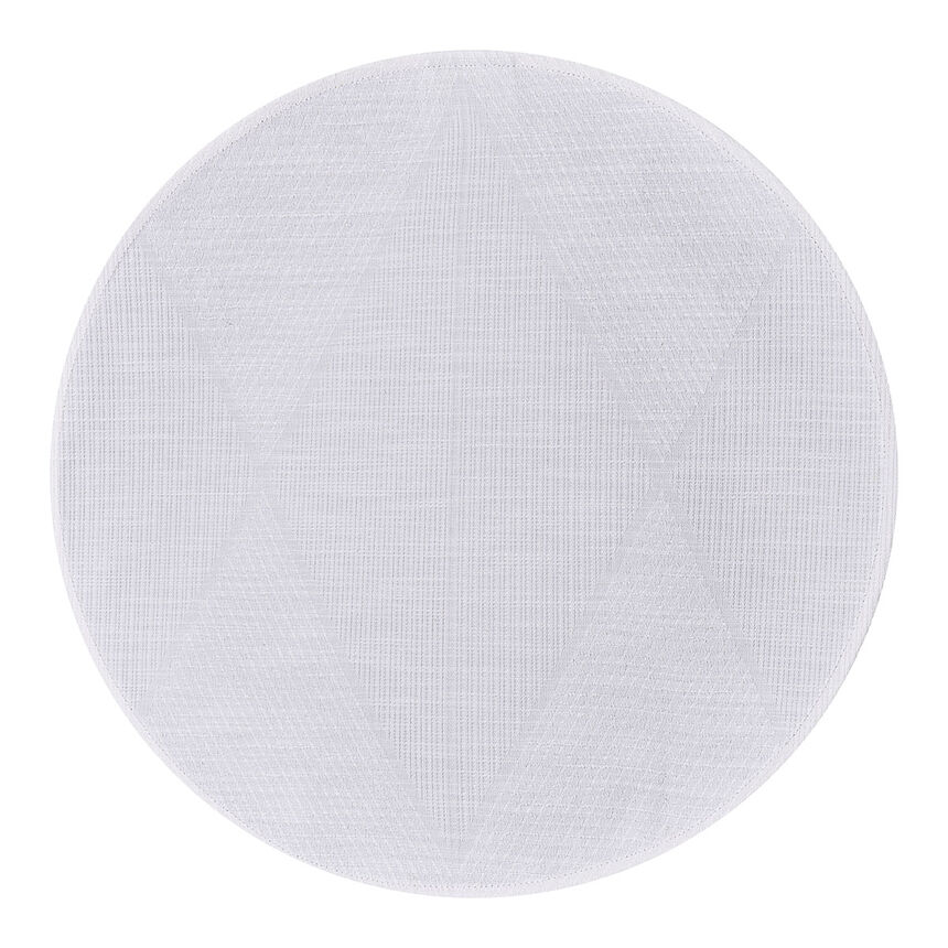 Set de table Club Losanges Alb&acirc;tre &Oslash;42 89% coton / 11% lin, , hi-res image number 0