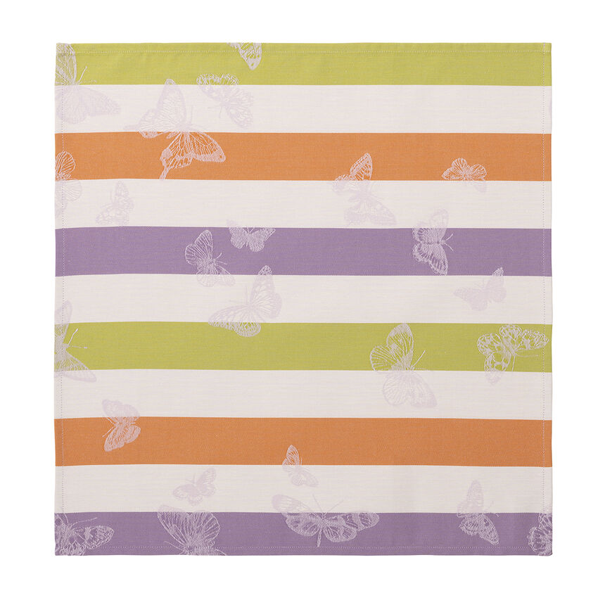 Serviette de table Bal des papillons Lilas 50x50 100% coton, , hi-res image number 1