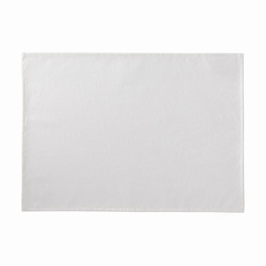 Set de table enduit Vegetal mood Blanc 50x36 100% coton, , hi-res image number 0