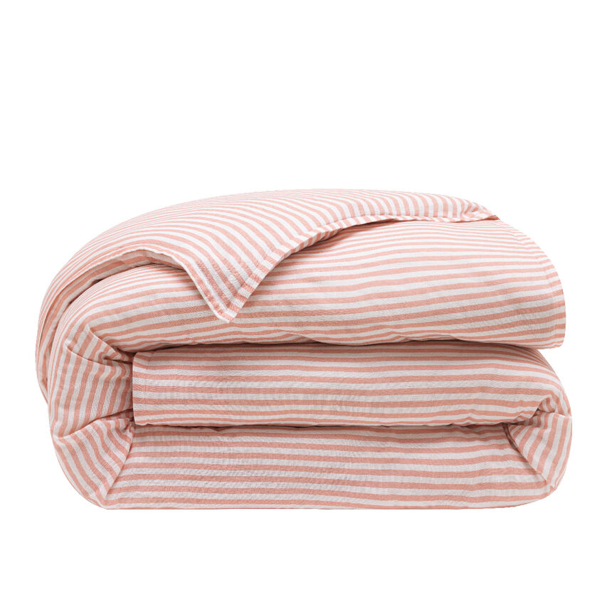 Housse de couette  Nuances Blush 140X200 50% coton - 50% lin, , hi-res image number 0
