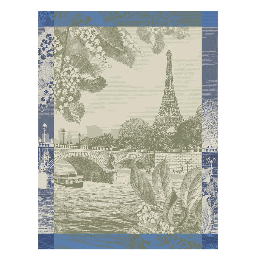 Torchon Paris sur seine Tuileries 60x80 100% coton, , hi-res image number 0