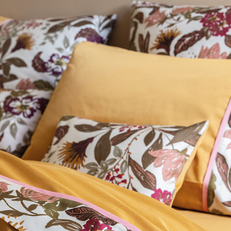Taie Panache de fleurs Miel 40X80 100% coton, , hi-res image number 5