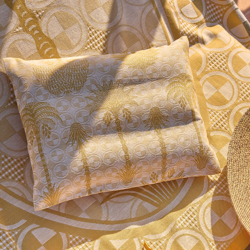 Coussin de plage Palmeraie D&eacute;sert 32x25 100% coton, , hi-res image number 0