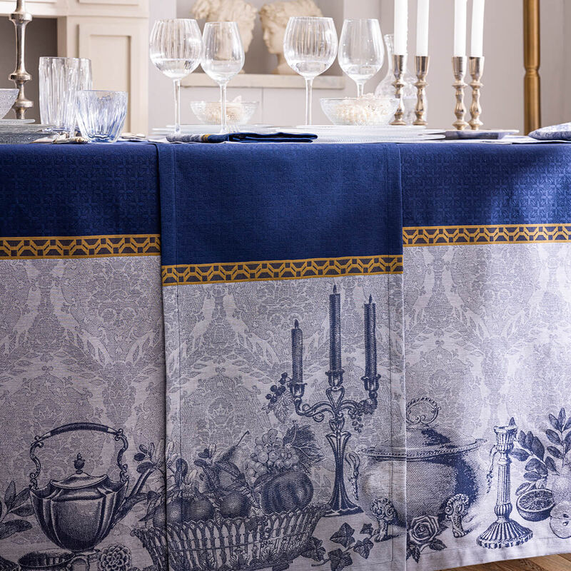 Chemin de table Festin Cristal 50x150 100% coton, , hi-res