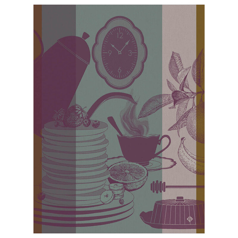 Torchon Instants gourmands Café Fuschia 60x80 100% coton, , hi-res image number 0