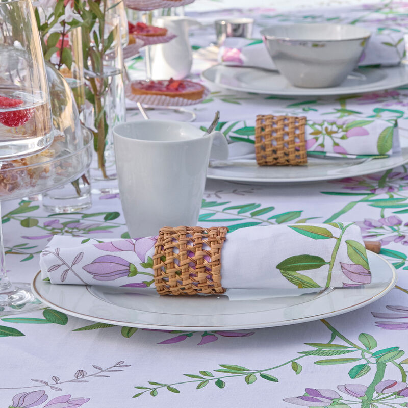 Serviette de table Pois de senteur Floral 45x45 50% coton - 50% lin, , hi-res