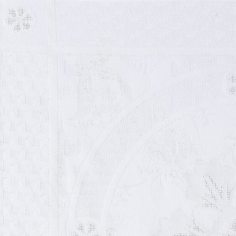 Serviette de table Duchesse Blanc 58x58 100% coton, , hi-res image number 0