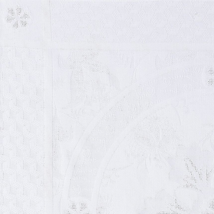 Serviette de table Duchesse Blanc 58x58 100% coton, , hi-res image number 0