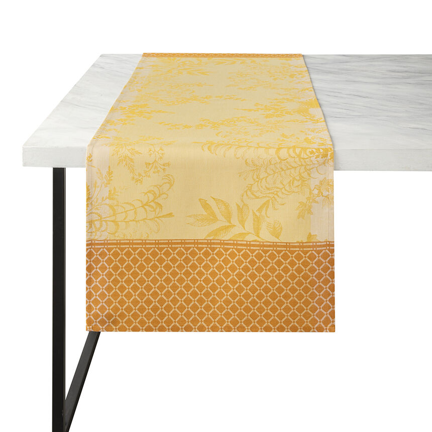 Chemin de table Jardin d'Eden Pollen 50x150 100% coton, , hi-res image number 1