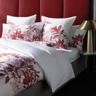Drap housse Feuilles en scène Blanc 100X200X35 100% coton, , hi-res image number 1