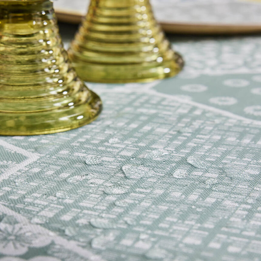 Nappe enduite Wagara enduit C&eacute;ladon 150x150 100% coton, , hi-res image number 5