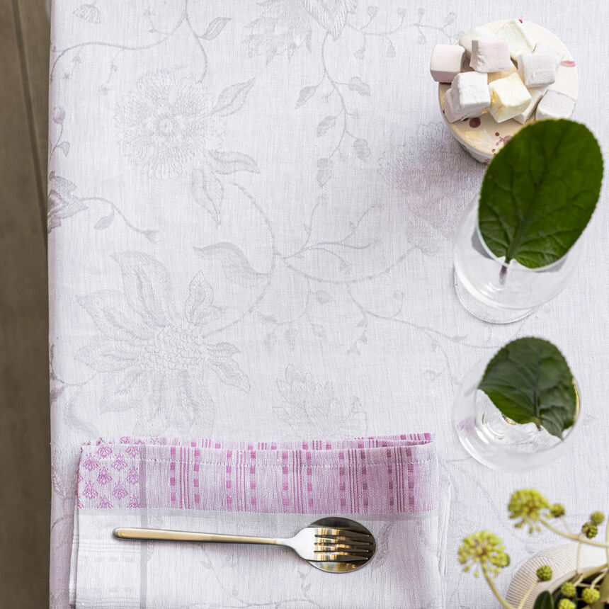 Nappe &Eacute;t&eacute; Indien Fresia 120x120 100% lin, longues fibres, , hi-res image number 3