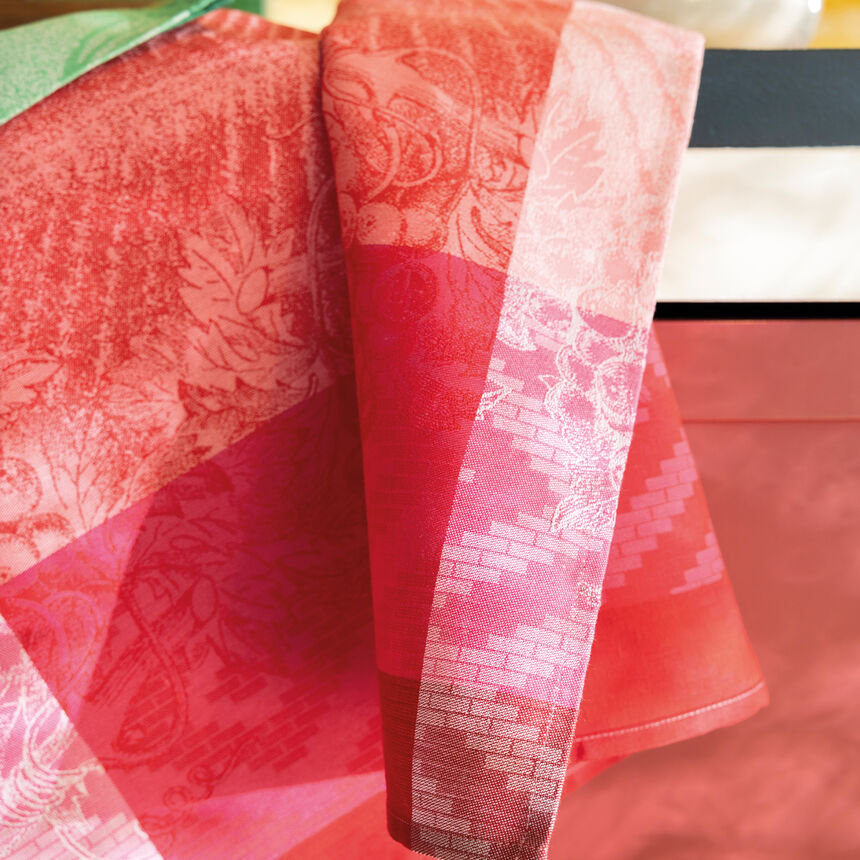 Torchon Vignoble Raisin 60x80 100% coton, , hi-res image number 1