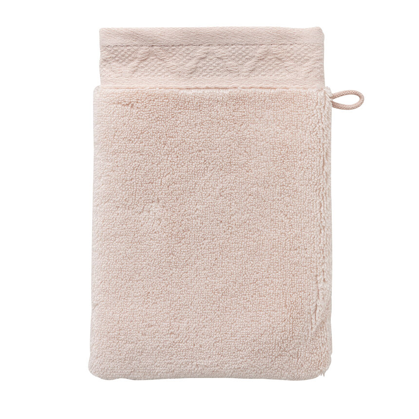Gant de toilette Caresse Poudr&eacute; 15x22 100% coton, , hi-res image number 0