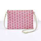 Pochette Picto Rose 20x15 100% coton Enduction 80% acrylique / 20% polyuréthane . Garniture : Cuir de Bovin, , hi-res image number 1