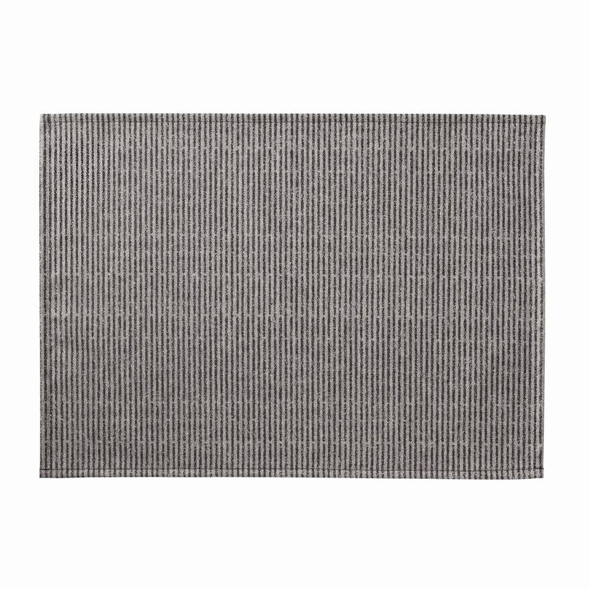 Set de table enduit Empreintes Rayures Charbon 50x36 100% coton, , hi-res image number 0