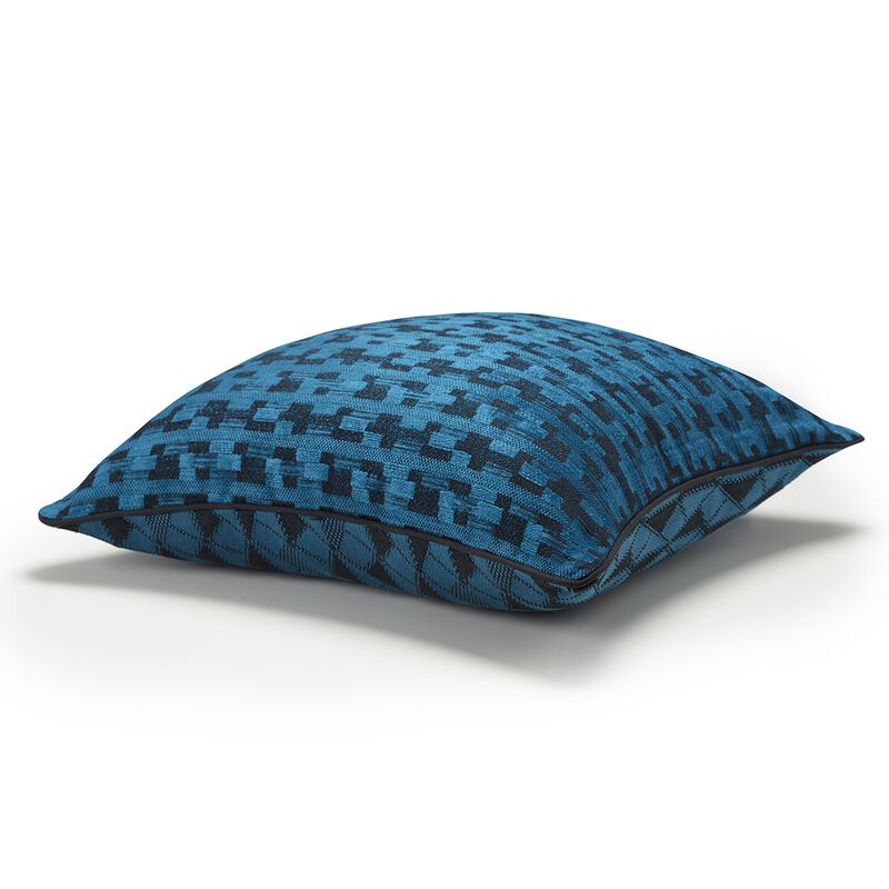 Housse de coussin Puzzle Lagon 40x40 84% coton / 16% viscose, , hi-res image number 4
