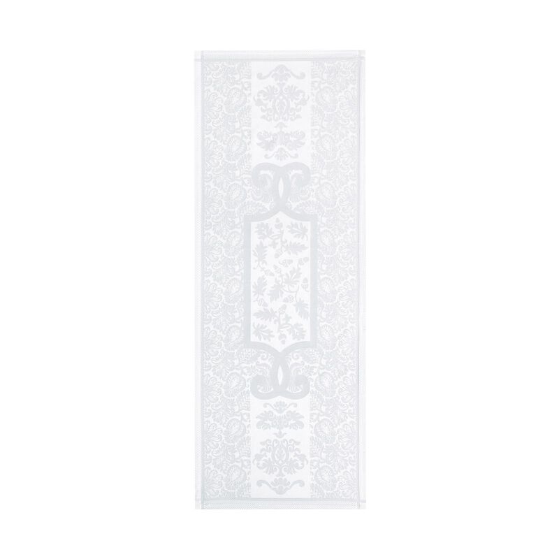 Chemin de table Siena Blanc Blanc 55x150 100% coton, , hi-res