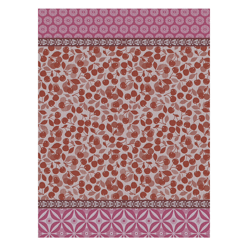 Torchon Cerises Griotte 60x80 100% coton, , hi-res image number 2