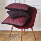 Housse de coussin Estampe Prune 40x40 44%Viscose/ 38%Coton/ 12%Polyester/ 6%Lin, , hi-res image number 1