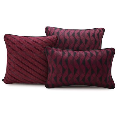 Housse de coussin Prisme Prune 50x50 93% Coton/ 7% Polyester