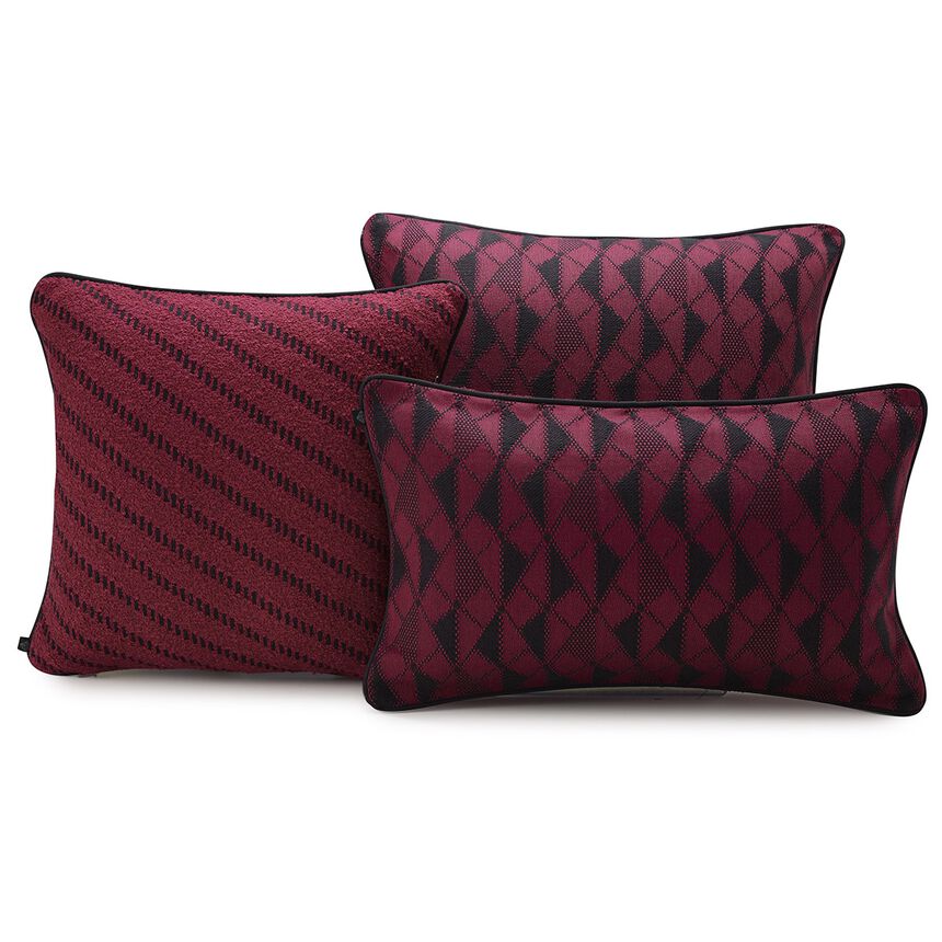 Housse de coussin Prisme Prune 50x50 93% Coton/ 7% Polyester, , hi-res image number 2