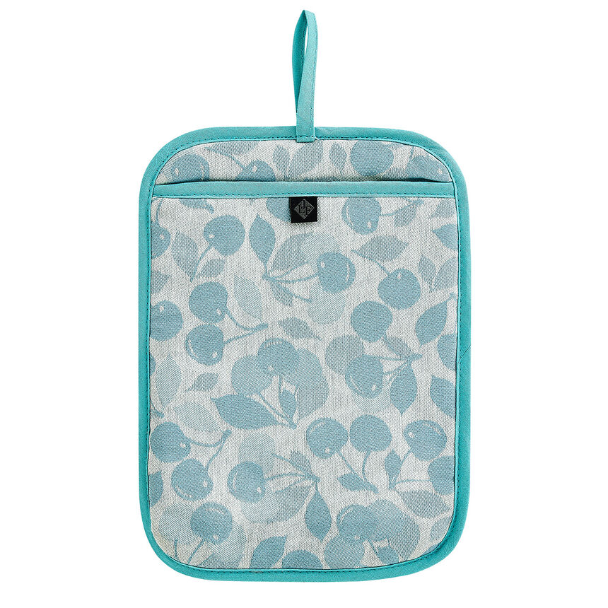 Manique Cerises Cerise Bleue 27x20 100% coton, , hi-res