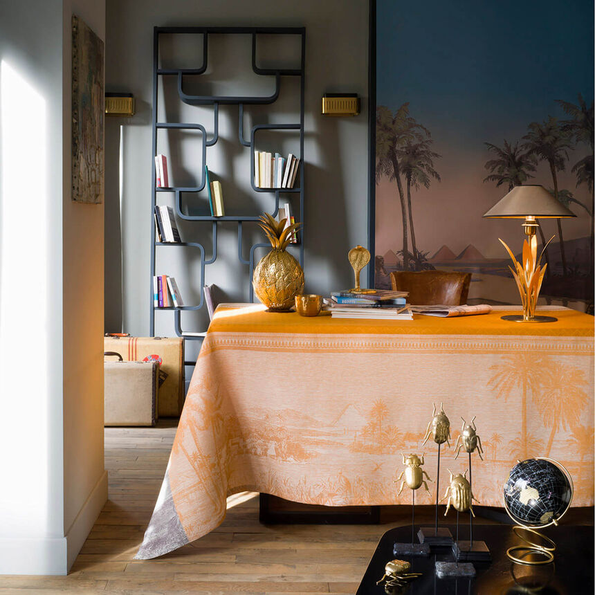 Nappe Croisi&egrave;re sur le Nil Desert 175x175 100% lin, , hi-res image number 0