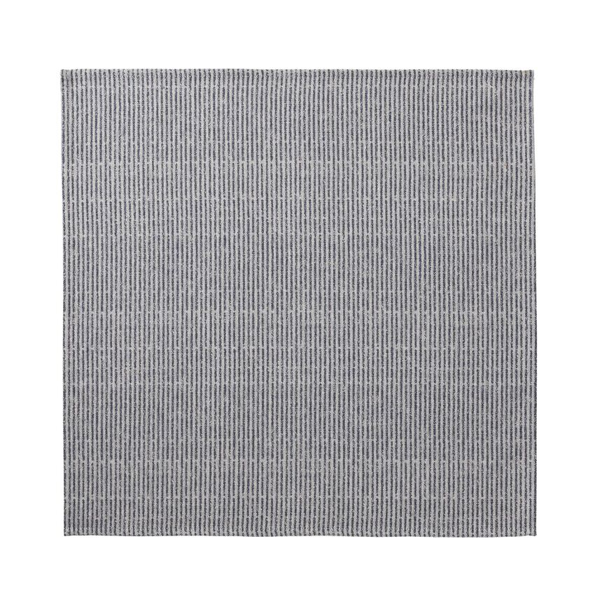 Serviette de table Empreintes Rayures Cobalt 50x50 100% coton, , hi-res image number 1