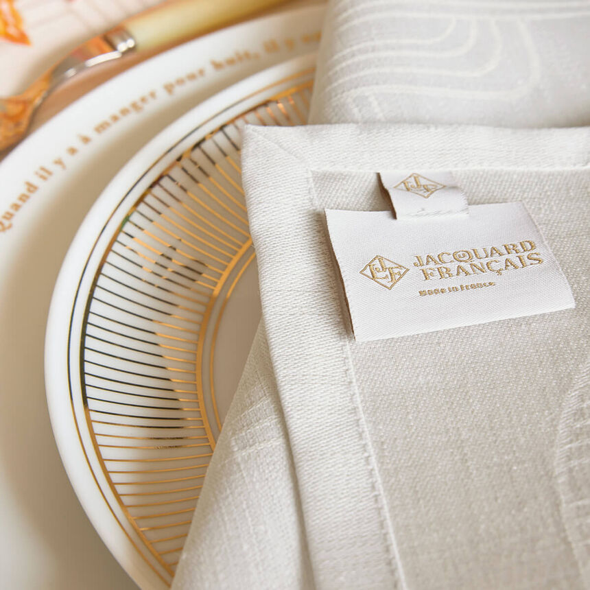 Serviette de table H&ocirc;tel particulier Stuc 55x55 100% lin, longues fibres, , hi-res image number 2