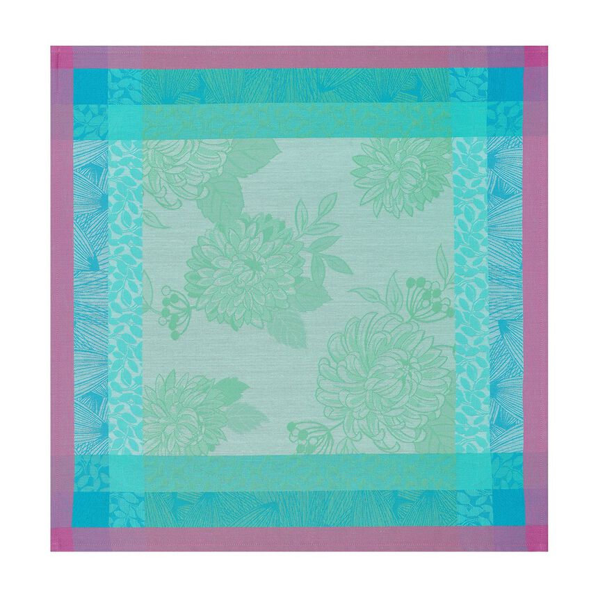Serviette de table Parfums de bagatelle Hortensia 58x58 100% coton, , hi-res image number 0