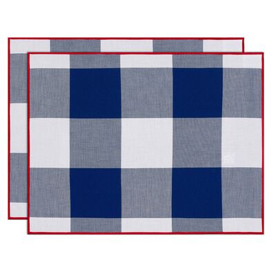 Lot de 2 sets de table Elysée Tricolore 48x36 100% coton,  Lot de 2 sets de table Elysée Tricolore 48x36 100% coton