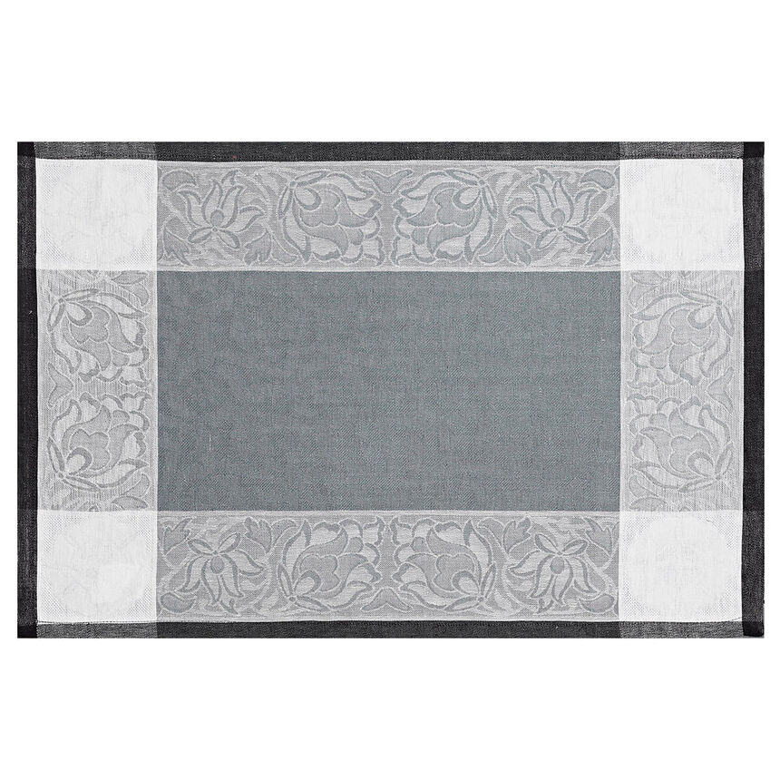 Set de table Ottomane Ardoise 54x38 100% lin, , hi-res image number 0