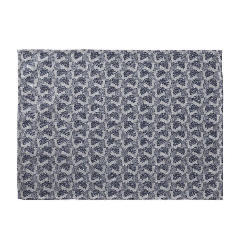 Set de table enduit Empreintes Pois Cobalt 50x36 100% coton, , hi-res image number 1