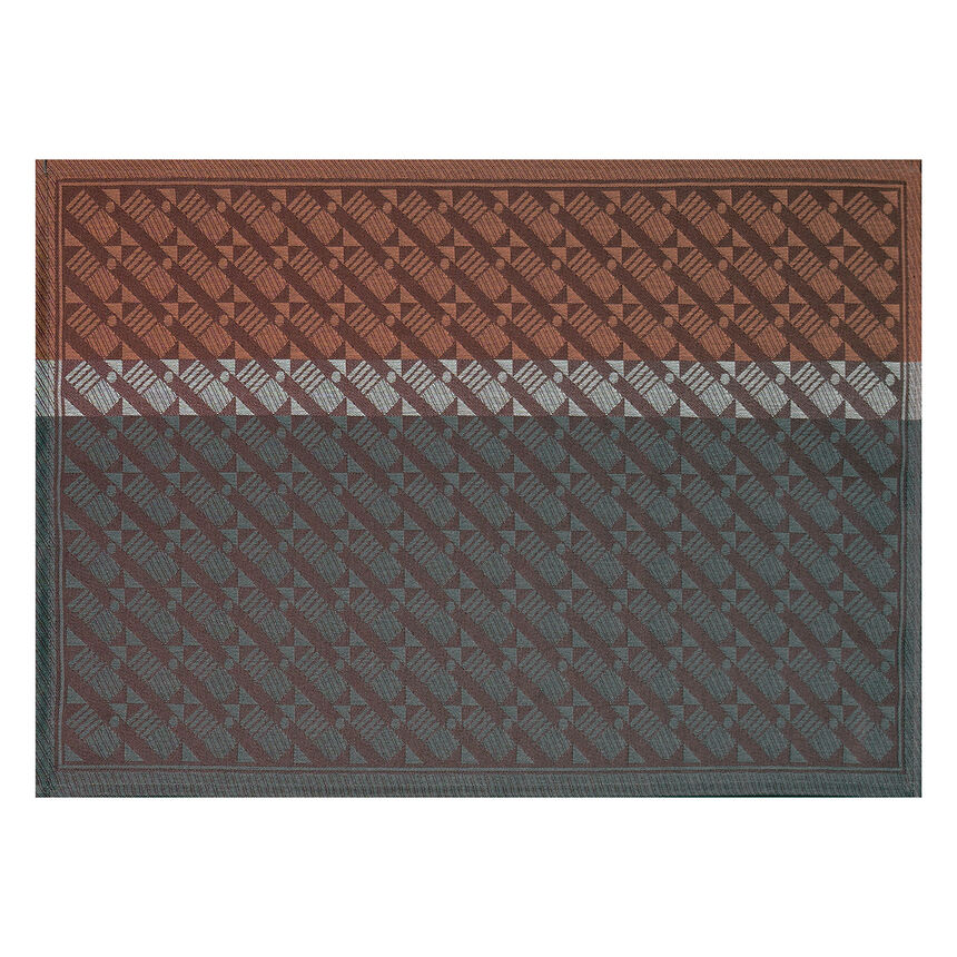 Set de table enduit Veine Graphique Acajou 50x36 100% coton, , hi-res image number 1