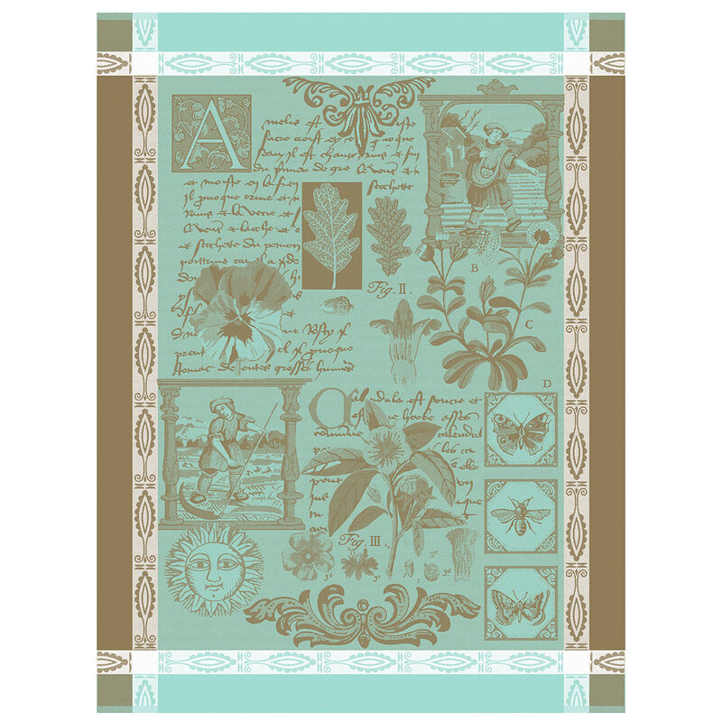Torchon Herbier Chardon 60x80 100% coton, , hi-res image number 0