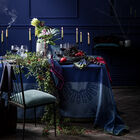 Nappe Jardin d'orient Majorelle 150x260 100% lin, , hi-res image number 0
