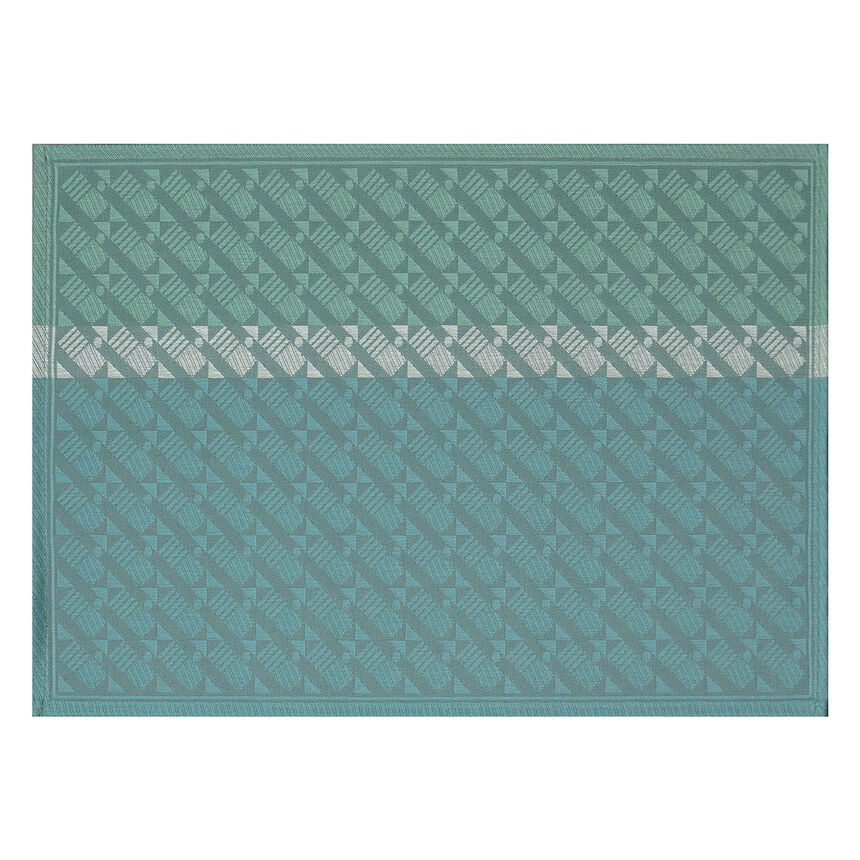Set de table enduit Veine Graphique &Eacute;meraude 50x36 100% coton, , hi-res image number 2