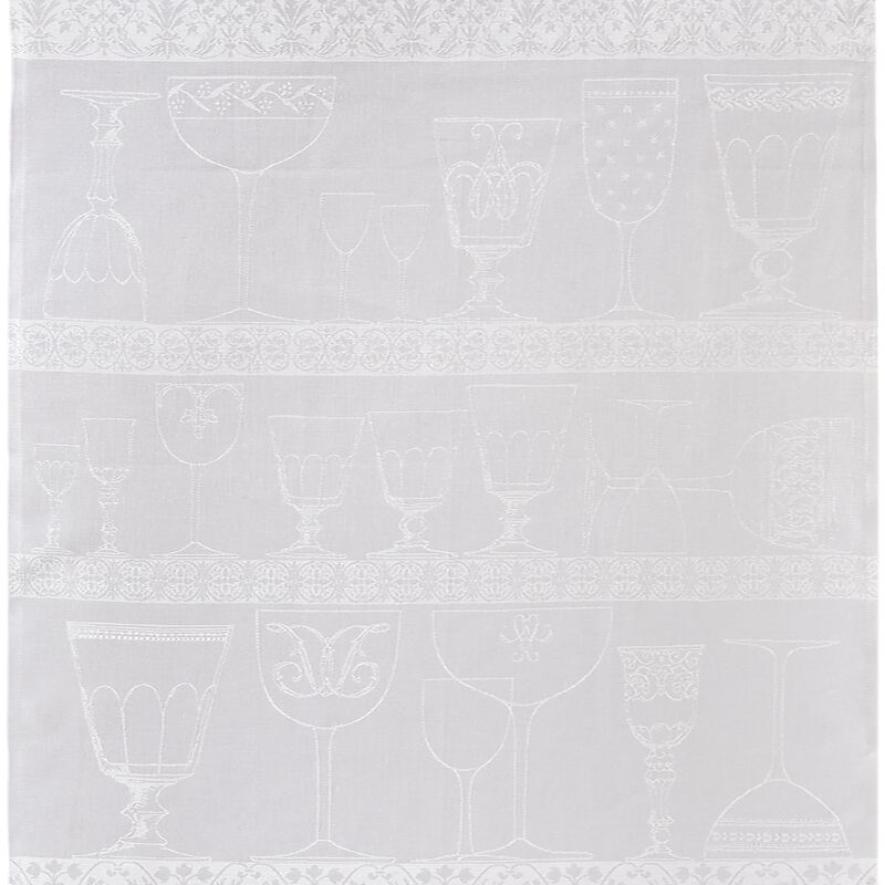 Torchon essuie-verres Cristal Blanc 60x80 100% lin, , hi-res image number 0