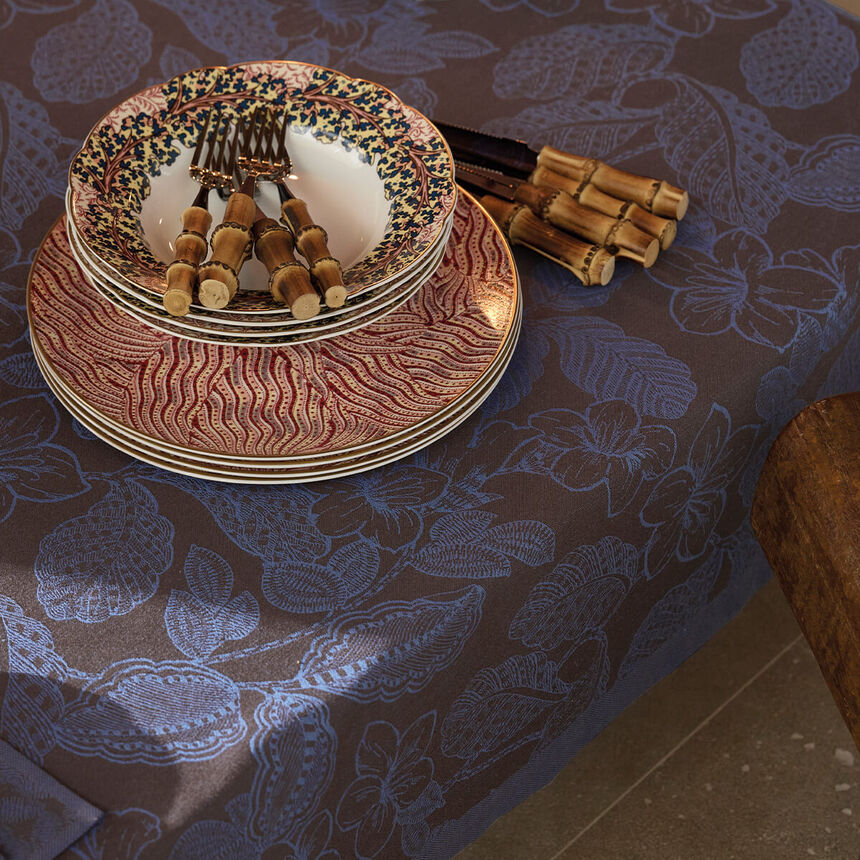 Nappe Sulawesi Terre Indigo 150x150 100% coton, longues fibres, , hi-res image number 4