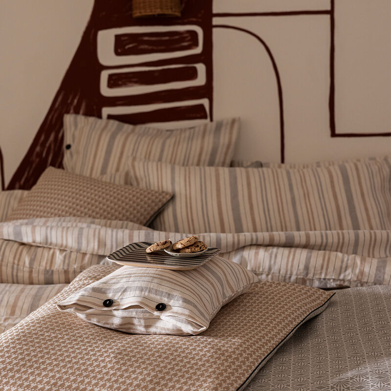 Taie d'oreiller Dune Coton,Lin, , hi-res image number 3