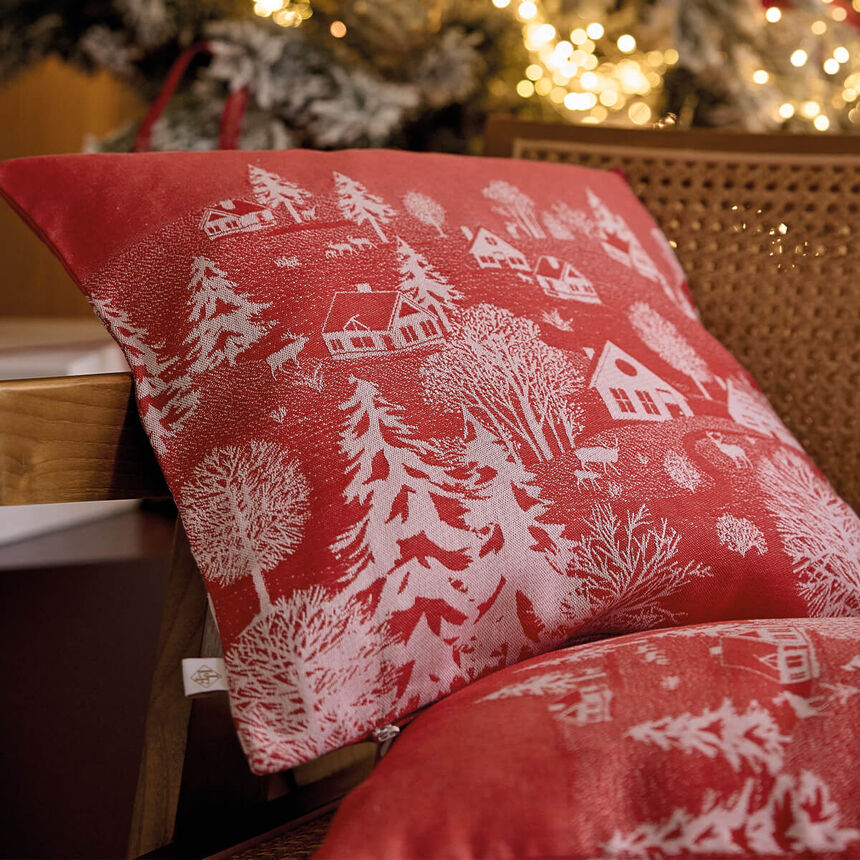 Housse de coussin Sous les &eacute;toiles Houx 40x40 100% coton, longues fibres, , hi-res image number 0