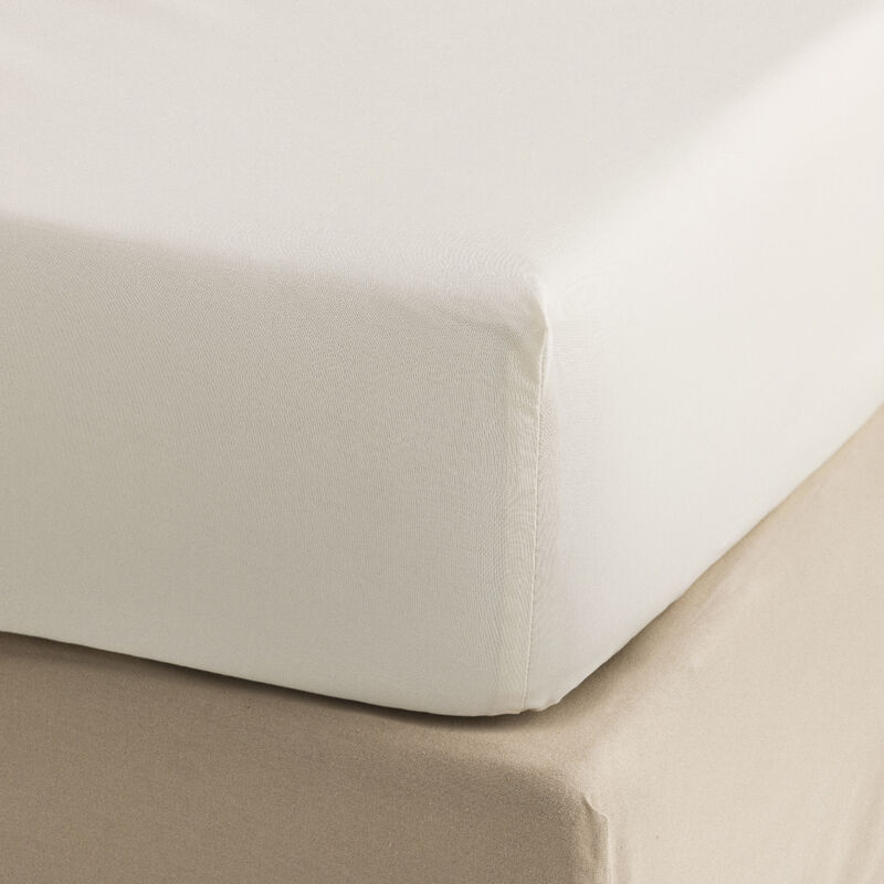 Drap housse Victoria Jasmin 100X200X35 100% coton, , hi-res