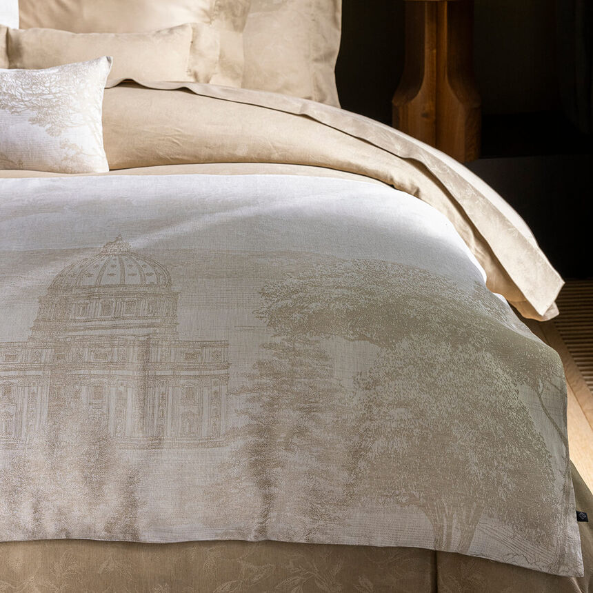 Housse de courtepointe Symphonie S&eacute;pia 90X180 50% coton - 50% lin, , hi-res image number 4