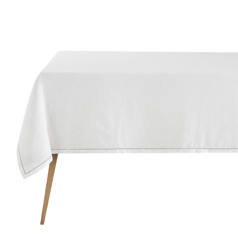 Nappe Nuances Blanc 150x150 50% coton - 50% lin, , hi-res
