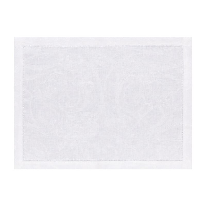 Set de table Tivoli Blanc 50x38 100% lin, , hi-res