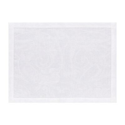 Set de table Tivoli Blanc 50x38 100% lin,  Set de table Tivoli Blanc 50x38 100% lin