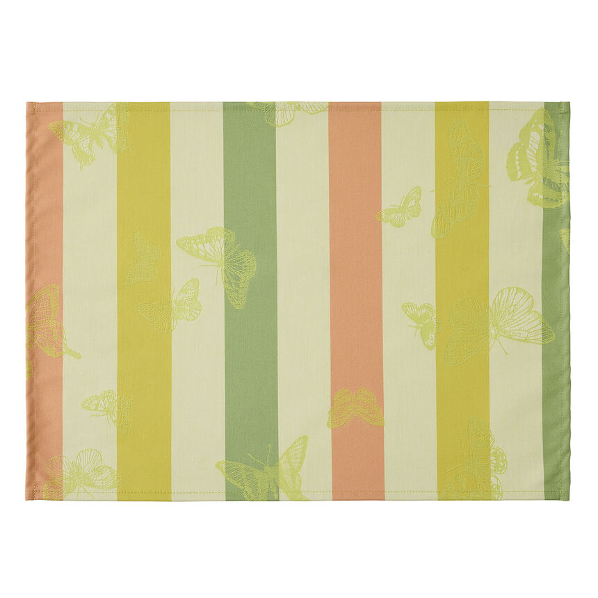 Set de table enduit Bal des papillons Enduit Citrus 50x36 100% coton, , hi-res image number 0