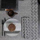 Serviette de table Empreintes Pois Charbon 50x50 100% coton, , hi-res image number 0
